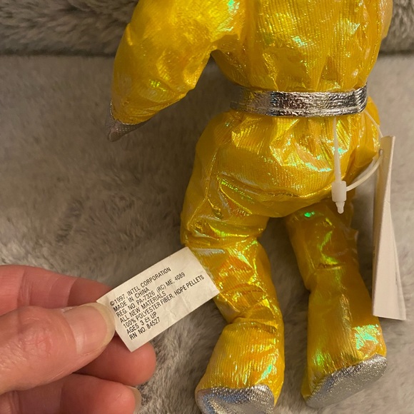 1997 Intel Inside Pentium II Yellow Astronaut Man Plush 8" Plush BeanBag Toy HTF - Picture 2 of 6